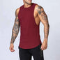 Men's loose cotton sleeveless singlet in white from Mead's Supply & Equipment Outfitters, casual men's clothing for warm weather.