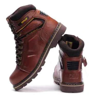 Men's hiking shoes by Mead's Supply & Equipment Outfitters, black outdoor trail footwear with foot protection and safety features.