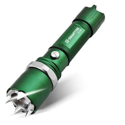 Mead's Supply & Equipment Outfitters high-intensity LED flashlight with zoom, rechargeable outdoor light, black outdoor electronics.