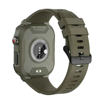 Mead's Supply MK66 Smart Waterproof Watch with 1.85" HD display, rugged triple-proof design, Bluetooth calling, black outdoor electronics.