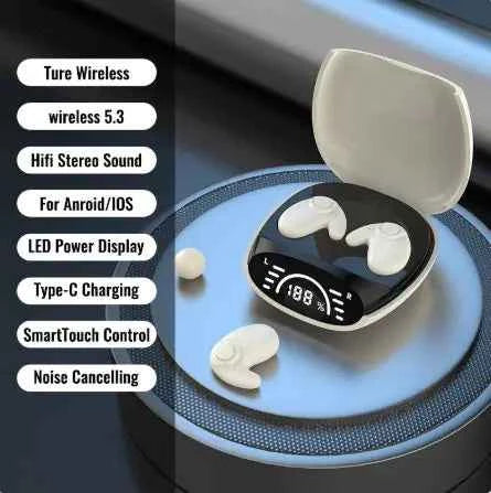 Black Mead's Supply & Equipment Outfitters wireless Bluetooth earphones with voice control, 4-8 hour battery, outdoor electronics.