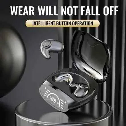Mead's Supply & Equipment Outdoor Electronics black wireless Bluetooth earphones with voice control and 4-8 hour battery life.