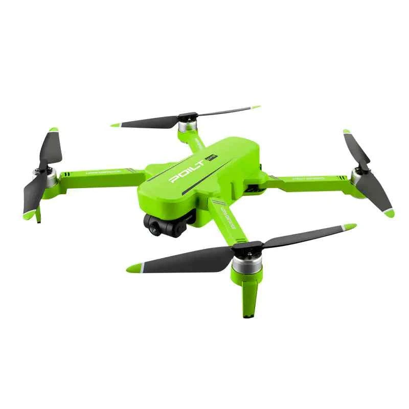 JJRC GPS Drone with 6K dual HD camera, 3-axis gimbal, brushless motor, and 23-minute flight time in green color.