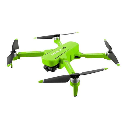 JJRC GPS Drone with 6K dual HD camera, 3-axis gimbal, brushless motor, and 23-minute flight time in green color.