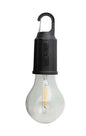 Portable camping LED lamp with rechargeable battery and magnetic base, designed for outdoor use by Mead's Supply & Equipment Outfitters.