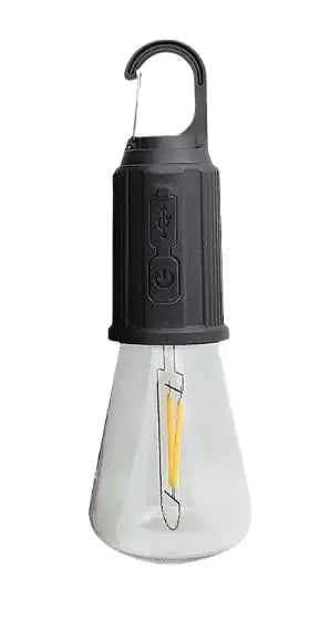 Portable camping LED lamp with rechargeable design and magnetic base, ideal for outdoor use by Mead's Supply & Equipment Outfitters.