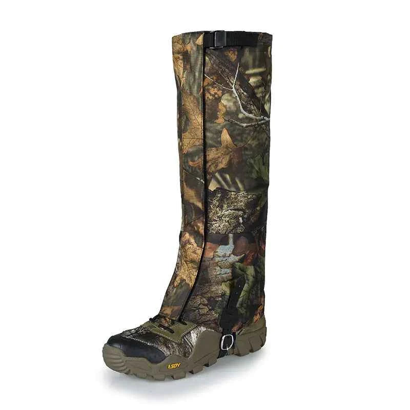 Mead's Supply outdoor camouflage snow cover for camping and hiking, featuring dead leaves pattern for outdoor equipment.