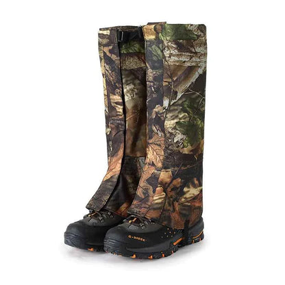 Camouflage snow cover for camping and hiking by Mead's Supply & Equipment Outfitters, designed for outdoor equipment protection.