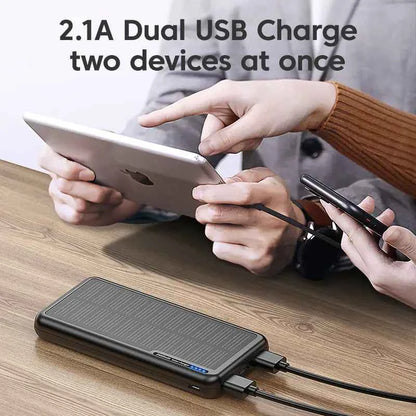 KUULAA 20000mAh solar power bank by Mead's Supply & Equipment Outfitters with PD18W fast charging and multiple ports.