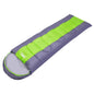 Green outdoor sleeping bag by Mead's Supply & Equipment Outfitters for camping, suitable for single or double use.