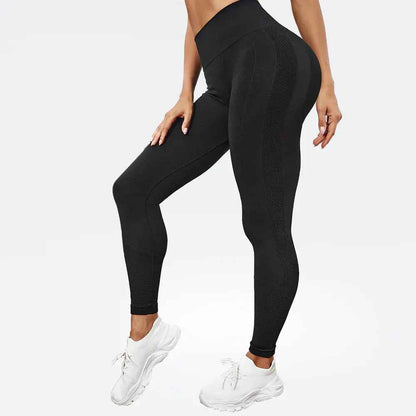Black high waist women's yoga pants by Mead's Supply & Equipment Outfitters with a thin, hip-lifting design and quick-dry fabric.