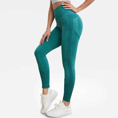Black high waist women's yoga pants with quick-dry fabric, designed for activewear, featuring a slim fit and hip-lifting style.