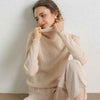 Women's 100% Merino Wool Turtleneck Sweater - Slim Fit, High Neck | Autumn Winter Layering
