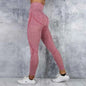 Blue high waist knitted yoga pants for women by Mead's Supply & Equipment Outfitters, seamless stretch activewear athletic leggings.
