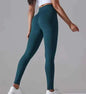 Brown knitted high waist yoga pants by Mead's Supply & Equipment Outfitters, soft stretch activewear for women, small size.
