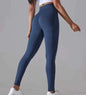 Brown knitted high waist yoga pants from Mead's Supply & Equipment Outfitters, soft stretch activewear for women, small size.