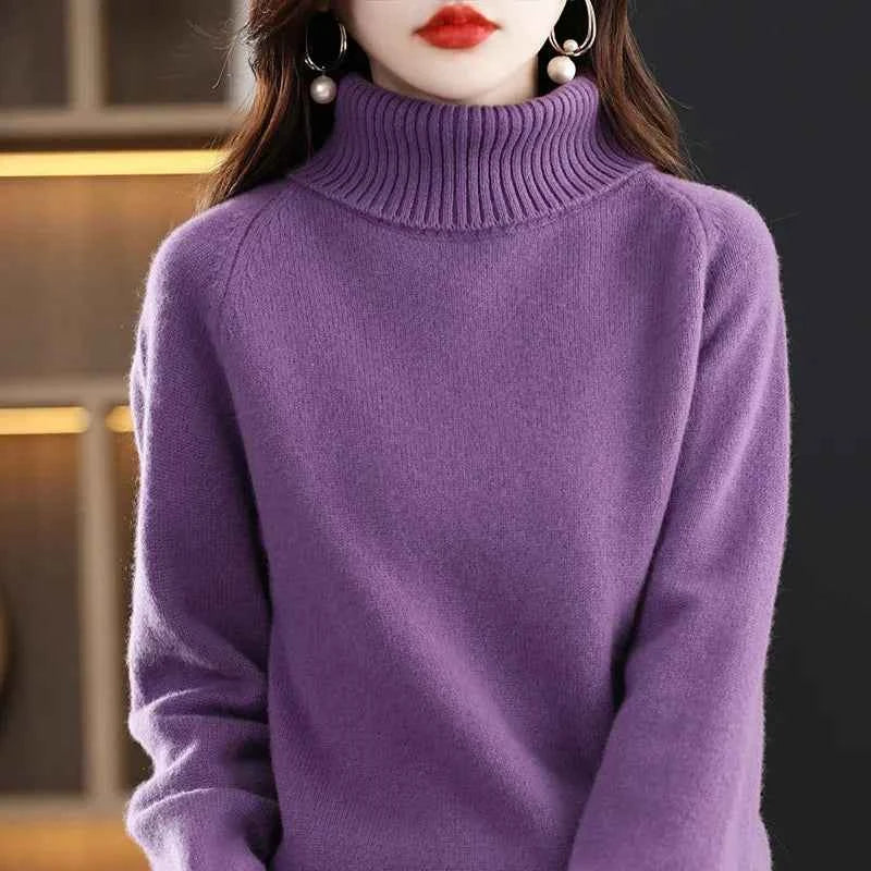 Women's green Merino Wool high neck sweater top from Mead's Supply & Equipment Outfitters, featuring a cozy, fitted design.