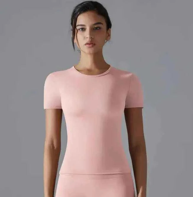 Light pink women's solid color sport t-shirt by Mead's Supply & Equipment Outfitters, casual athletic women's clothing.