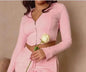 Pink high-waist utility cargo pants for women with wide legs, multiple pockets, and drawstring waist from Mead's Supply & Equipment.