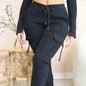 Pink high-waist utility cargo pants for women with wide legs, multiple pockets, and drawstring waist by Mead's Supply & Equipment Outfitters