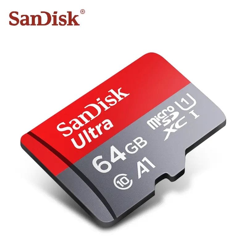 Micro SD Memory Card (64GB) & Adapter - SanDisk 9eight5