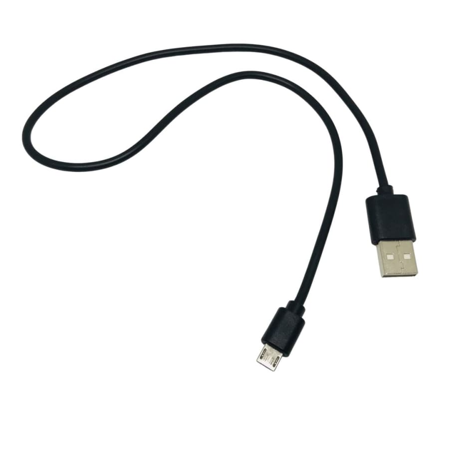 Black 50cm Micro USB cable by 9eight5, showcasing a flexible electronic accessory for charging and data transfer.