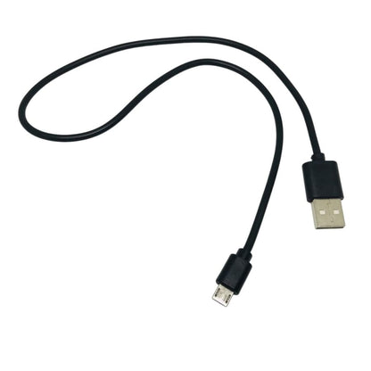 Black 50cm Micro USB cable by 9eight5, showcasing a flexible electronic accessory for charging and data transfer.