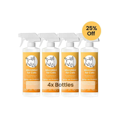 MicroMed for Cats Acute Care bundle with four 500ml bottles, designed for immediate veterinary care for cats.