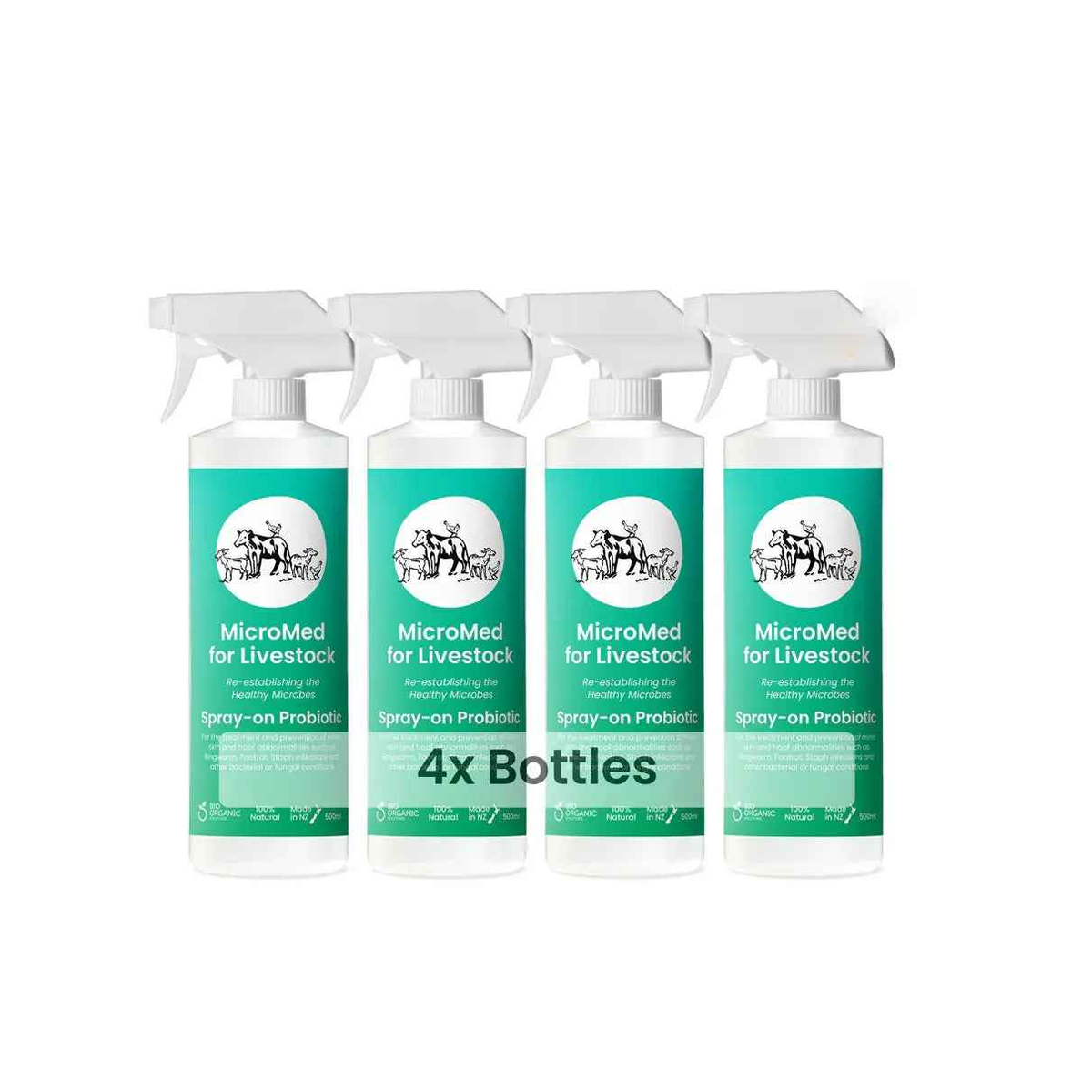 MicroMed for Dogs Acute Care bundle with four 500ml bottles, designed for immediate medical care for dogs.