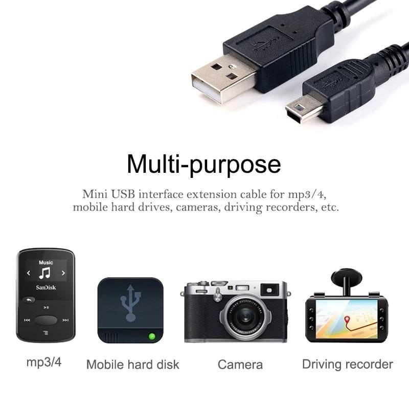 9eight5 mini USB cable, 50cm length, phone and tablet accessory with durable design and compact connector for charging and data transfer.