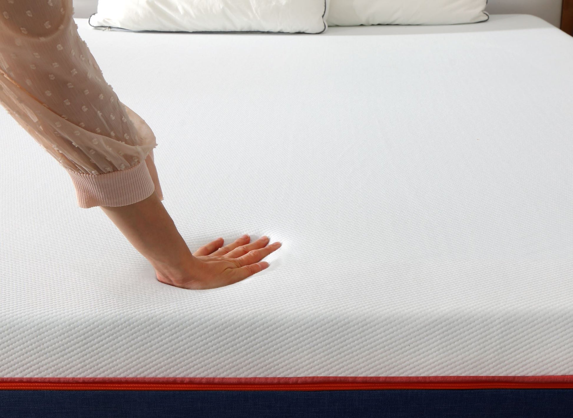Super King 3-in-1 memory foam mattress by sue-e furniture, showing plush surface and layered foam construction.