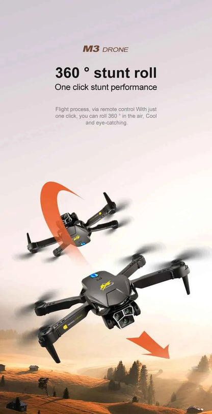 UAV Three Camera HD Drone - Optical Flow Positioning with Obstacle Avoidance | Orange & Black
