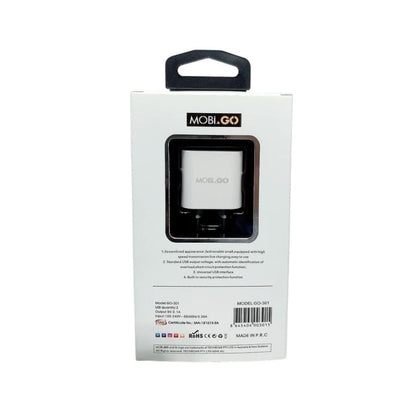 Mobigo Dual USB Power Adapter Wall Plug (NZ / AUS) That Watch Shop