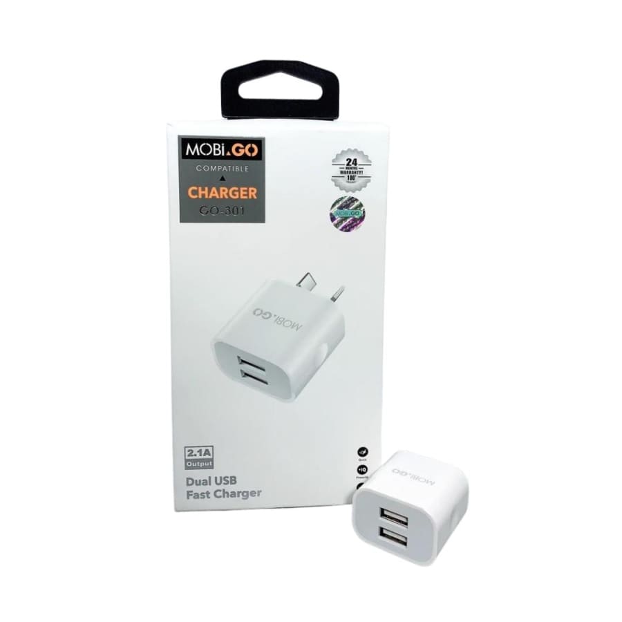 Mobigo Dual USB Power Adapter Wall Plug (NZ / AUS) 9eight5