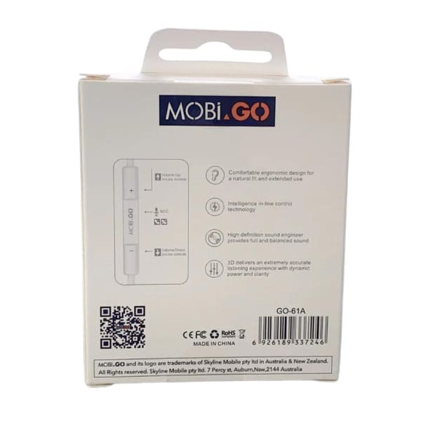 Mobigo GO-61A Earphones (extra bass) (3.5mm Jack) 9eight5