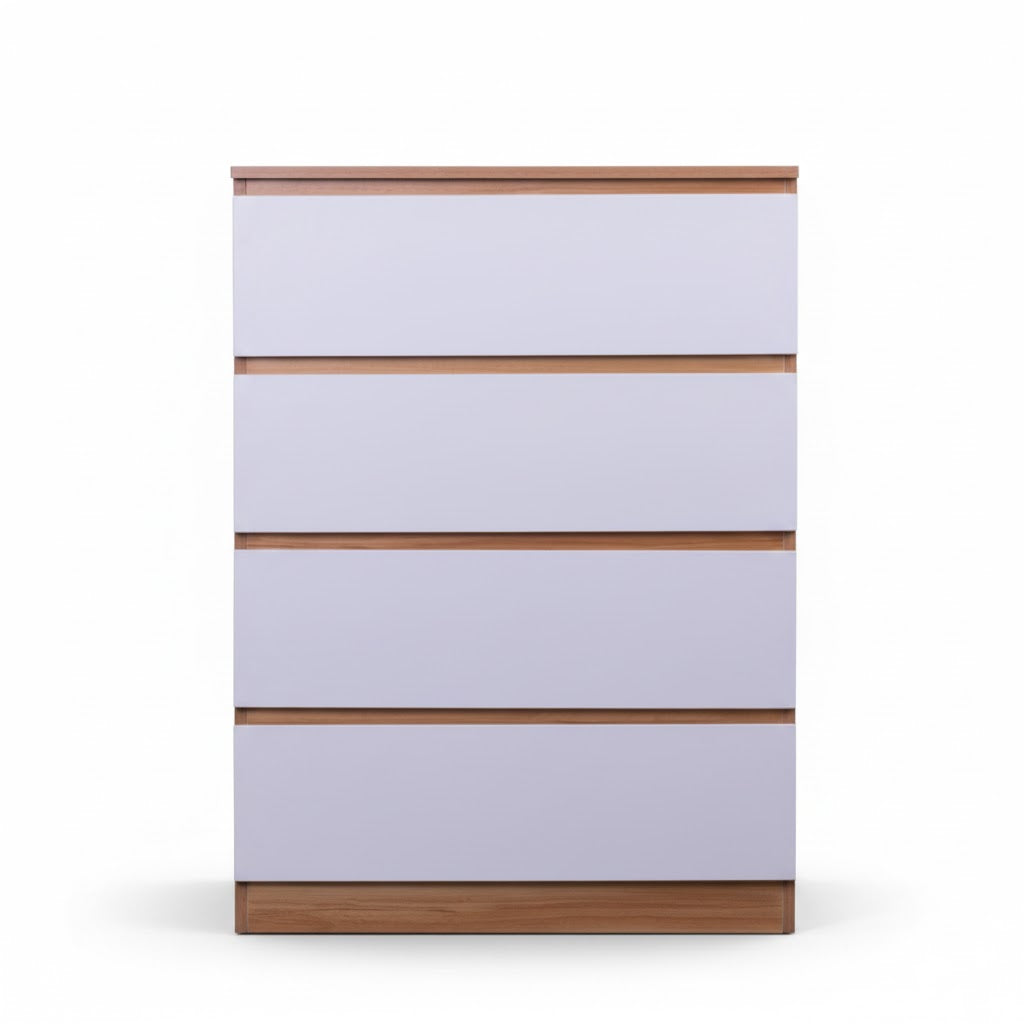 'Monaco' Set of 4 drawers white + oak sue-e furniture