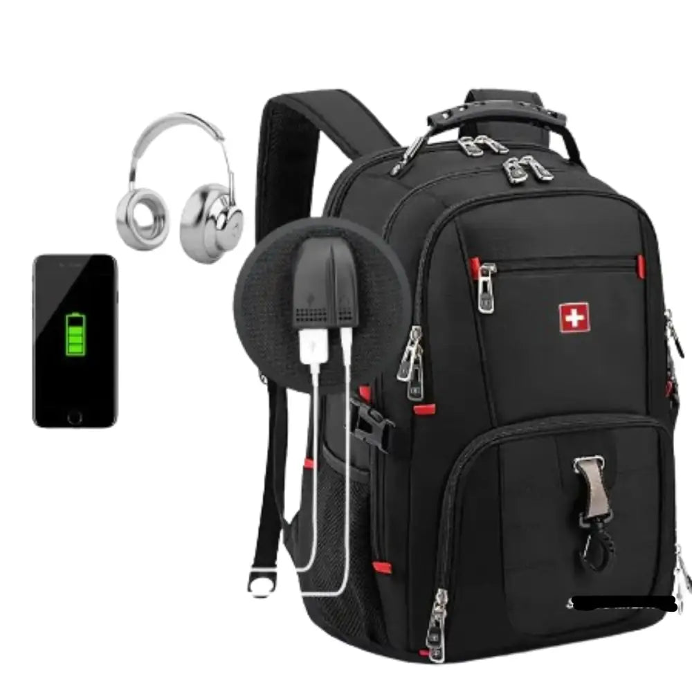 Multifunction USB Laptop Backpack – Waterproof Travel Bag Habicare