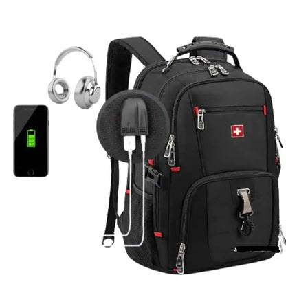 Multifunction USB Laptop Backpack – Waterproof Travel Bag Habicare