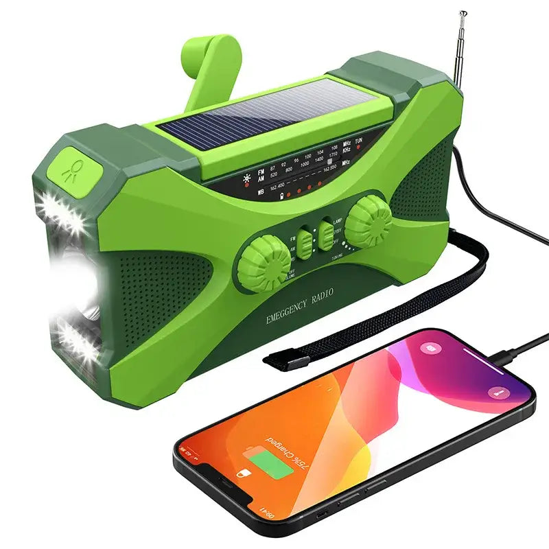 Multifunctional 10000mAh Solar Crank Radio (2 colours available) Habicare