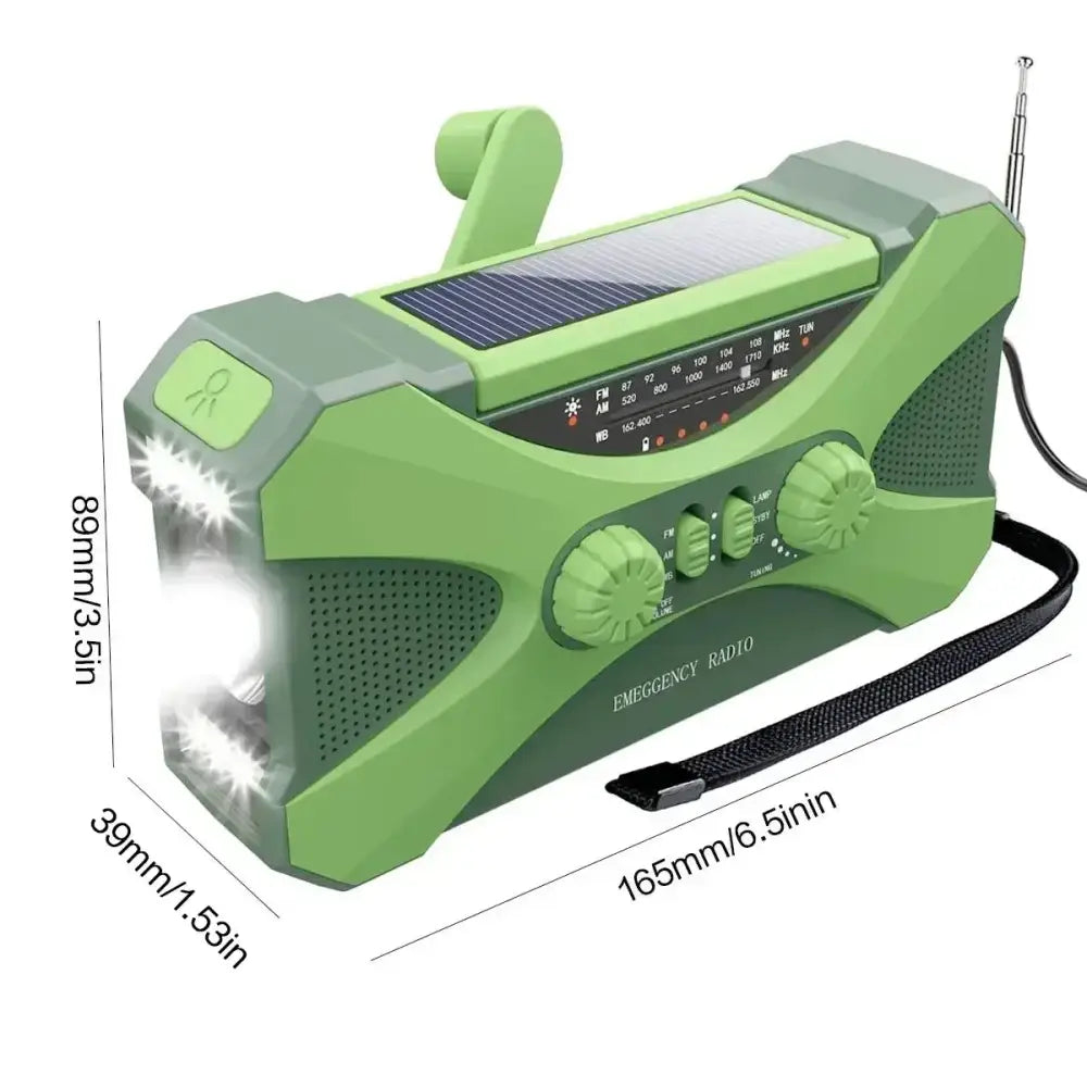 Multifunctional 10000mAh Solar Crank Radio (2 colours available) Habicare