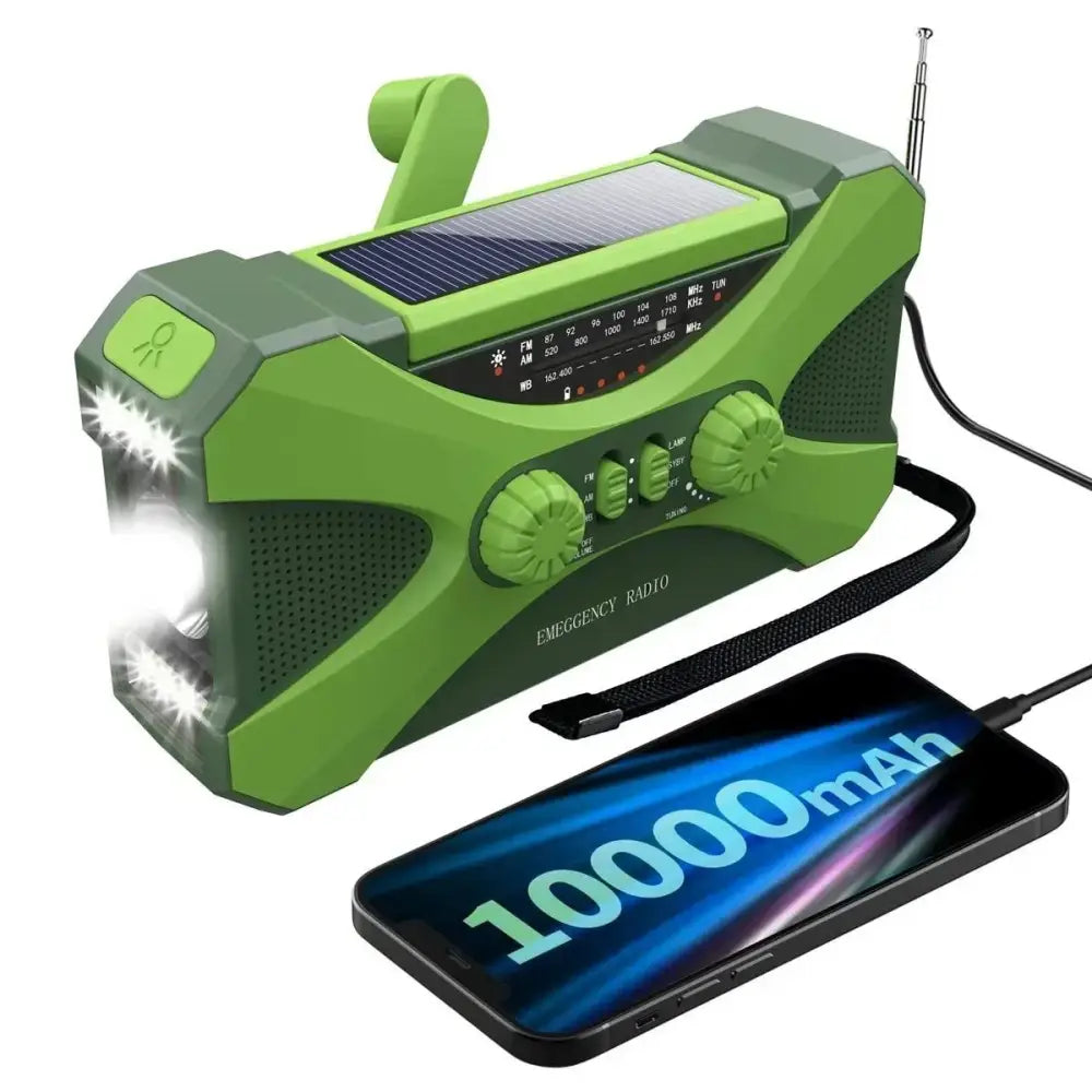 Multifunctional 10000mAh Solar Crank Radio (2 colours available) Habicare