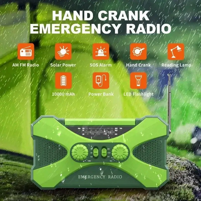 Multifunctional 10000mAh Solar Crank Radio (2 colours available) Habicare