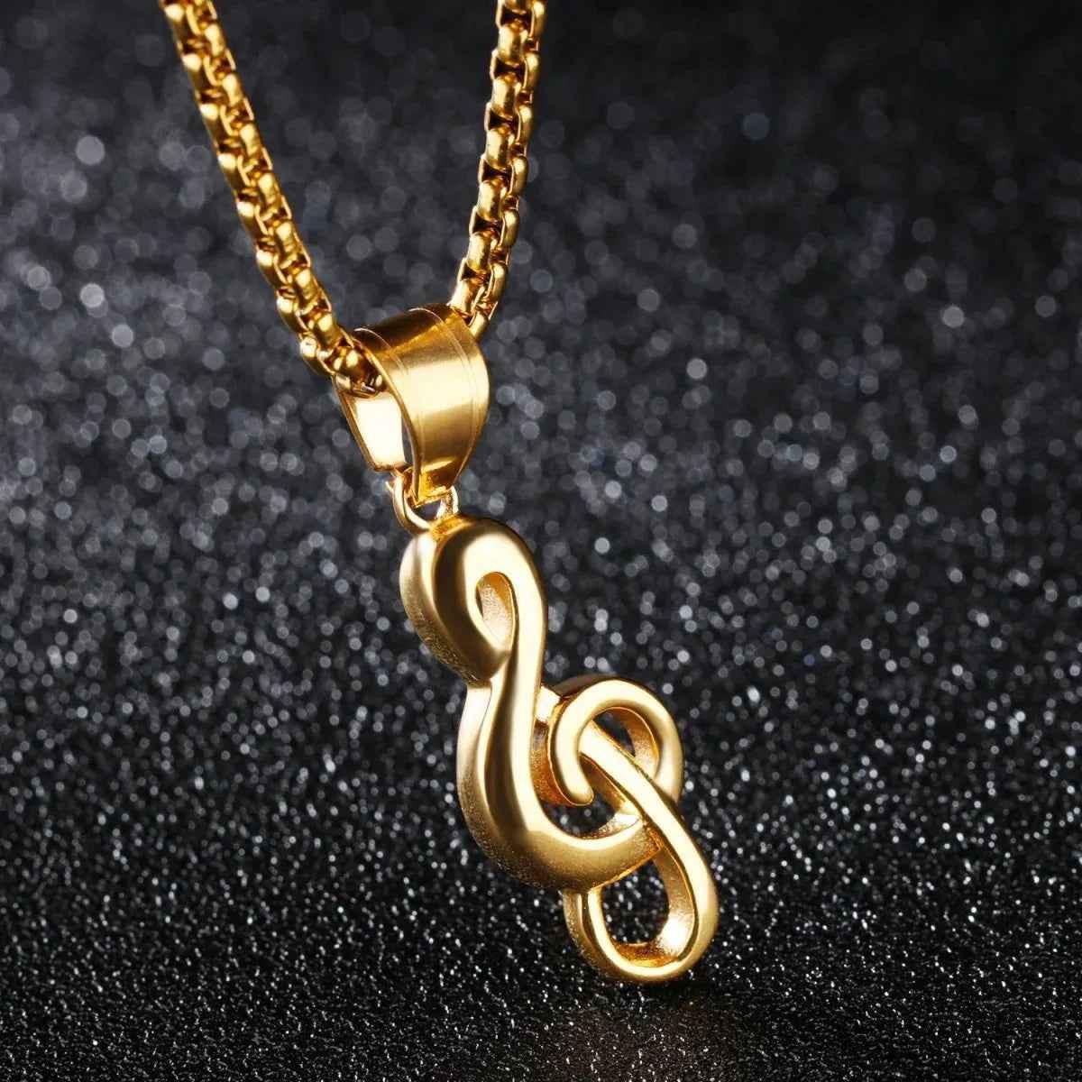 Minimalist Music Note Necklace - Unisex