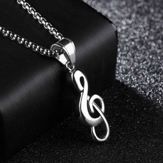 Minimalist Music Note Necklace - Unisex