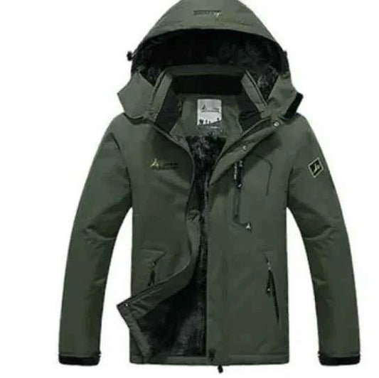 Men's Waterproof Thermal Hiking Jacket - Windproof Winter Outdoor Coat