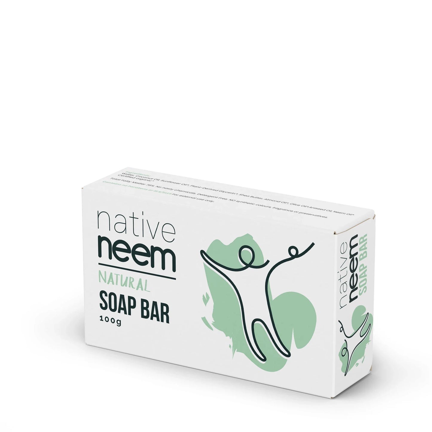 Organic Native Neem Natural Soap Bar 100g - Natural Animal Addiction Limited
