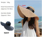 NAVY- 16cm Wide Brim Women Lady Sun Straw Hat Floppy Derby Summer Beach Cap dealonline.co.nz