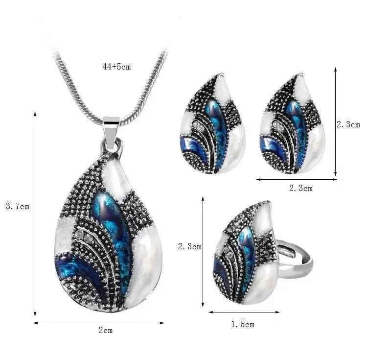 Women's Ocean Mist Drop Jewelry Set