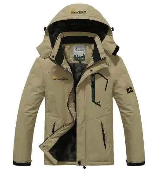 Men's Waterproof Thermal Hiking Jacket - Windproof Winter Outdoor Coat