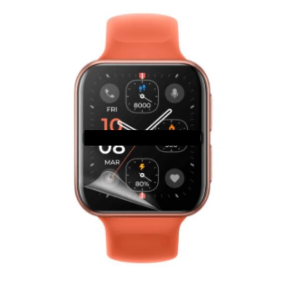 Hydrogel screen protector for Oppo Watch 2 42mm, pack of 6, designed to protect the smartwatch screen from scratches and impacts.